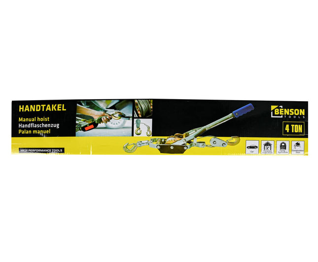 Handtakel 4 Ton: 3m Kabel, 5mm Diameter, Verplaats Zwaar Materieel.
