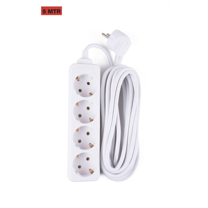 Stekkerdoos 4-voudig, 2500W, 10A, 5m kabel voor thuis en kantoor