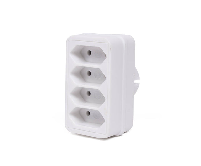 Stekker Quattro 10A 250V, 2300W - Ideaal voor thuis en kantoor.
