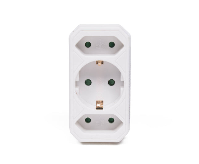 Stekker Euro 3 Weg + RA, 3500W, EU-compliant, ideaal voor thuisgebruik.