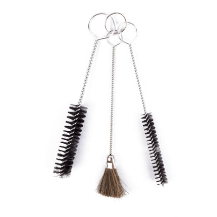 Borstel Rager Set 3-delig: 10/18mm ronde, 13mm platte, 18cm lang.