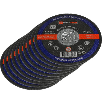 Doorslijpschijf Metaal ø115x1.0x22.2mm, 13.300 rpm, Voor Metaalsnede