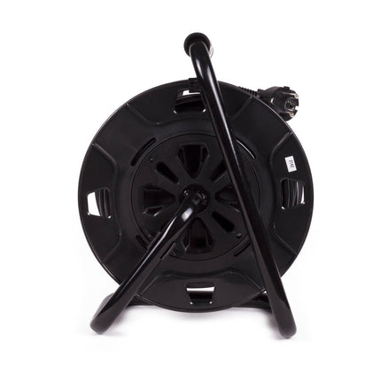Kabelhaspel 25m, 230V, 2300W, Thermische Beveiliging, IP20, Compact.