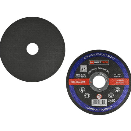 Doorslijpschijf Metaal Ø125 mm, 1 mm dik, 22.2 mm asgat, 12.200 RPM