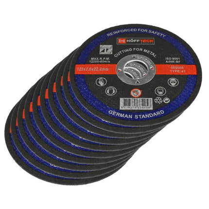Doorslijpschijf Metaal Ø125 mm, 1 mm dik, 22.2 mm asgat, 12.200 RPM