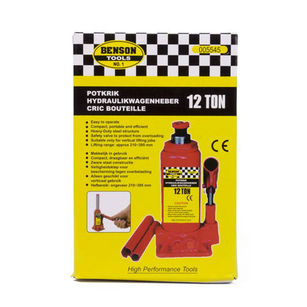 Potkrik 12 Ton - Hefbereik 210-395mm, Ideaal voor Voertuigonderhoud
