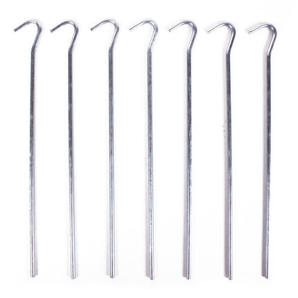 Tentharingen open oog 7 dlg – Afmeting tentharing Ø 5 mm x 23 cm, Materiaal metaal