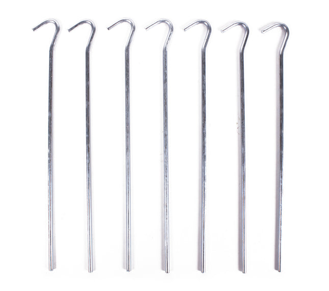 Tentharingen open oog 7 dlg – Afmeting tentharing Ø 5 mm x 23 cm, Materiaal metaal