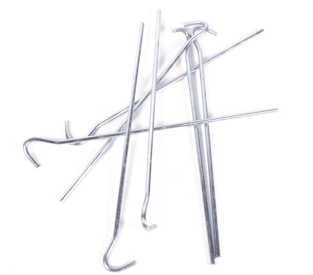 Tentharingen open oog 7 dlg – Afmeting tentharing Ø 5 mm x 23 cm, Materiaal metaal