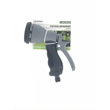 Pistoolsproeier 7 standen, ideaal voor tuinbesproeiing met precisie.