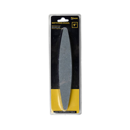 Wetsteen 9" Ovaal, Korrel 150, Voor Beitels & Messen, 22 cm Lang