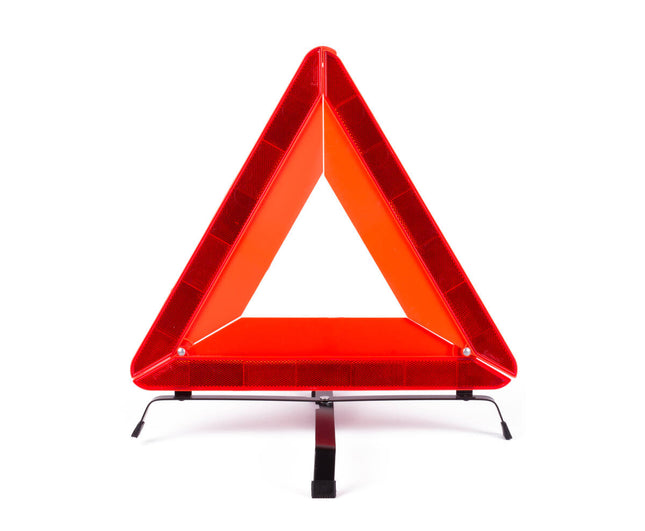 Gevarendriehoek E-keur 39,5cm, 42cm zijden, 4,3cm reflector, opbergbox