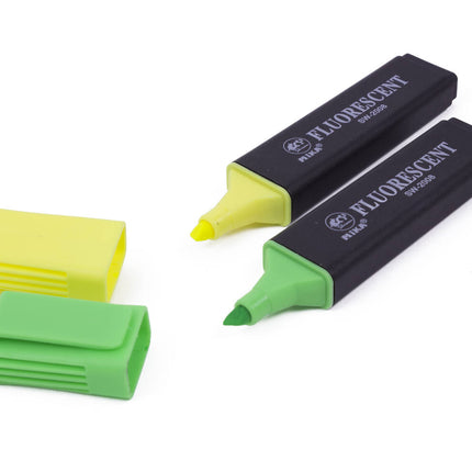 Markeerstift Set: 4 Kleuren, Schuine Punt, Perfect voor School & Kantoor
