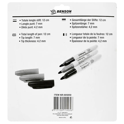 Merkstiften Set: 12 Kleuren, 12cm Stift, 4.2mm Punt, Voor Tekenen