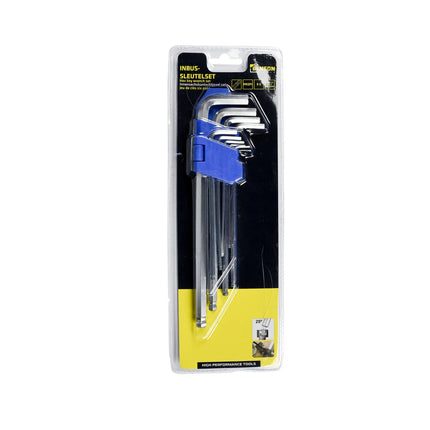 Inbus Sleutelset 9-delig Profi, Staal, Voor Meubelmontage & Reparaties