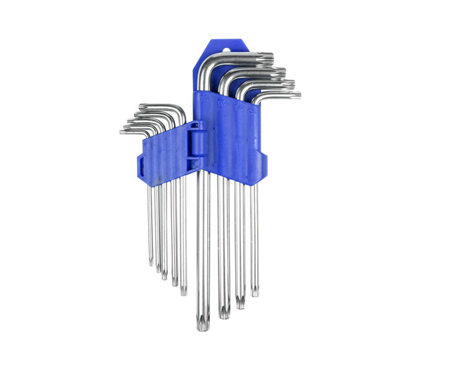 Torx-Schlüsselsatz 9-tlg.: T10-T50, Edelstahl, Auto- und Fahrradreparatur.