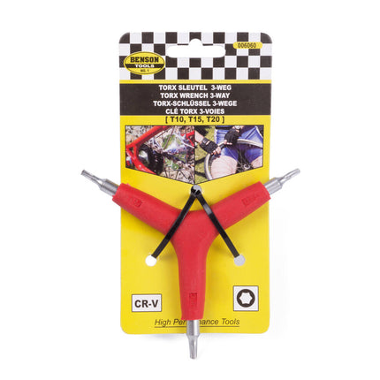Torx Sleutel 3 Weg T10/T15/T20 - Ideaal voor Meubel- en Fietsreparatie