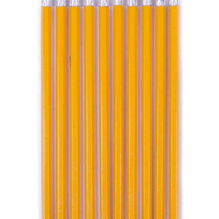 Potloden + gum 10 dlg – Lengte 19 cm, Aantal 10 stuks, 19 cm