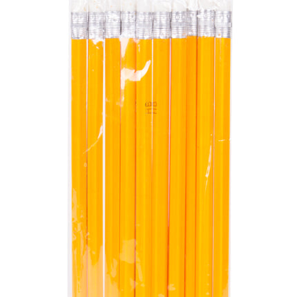 Potloden + gum 10 dlg – Lengte 19 cm, Aantal 10 stuks, 19 cm