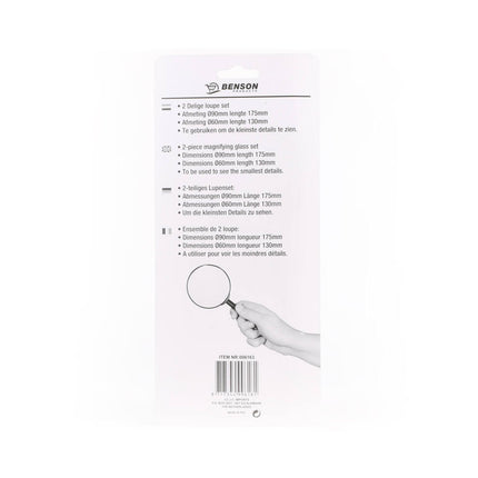 2-Delige Loupe Set Ø90mm/Ø60mm - Perfect voor Juistheid & Details
