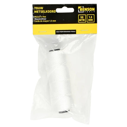Metselkoord 1.5 mm x 50 m, ideaal voor muuruitlijning.