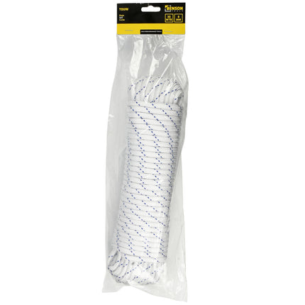 Wit Nylon Touw 8mm x 30m, Ideaal voor Kamperen en Tuinieren