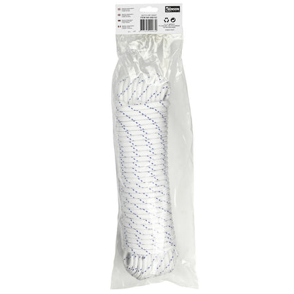 Wit Nylon Touw 8mm x 30m, Ideaal voor Kamperen en Tuinieren