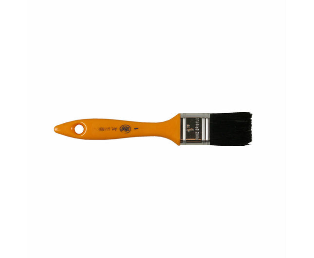 Platte Kwast 1" Geel - Synthetisch, Ideaal voor Olie- en Waterverf