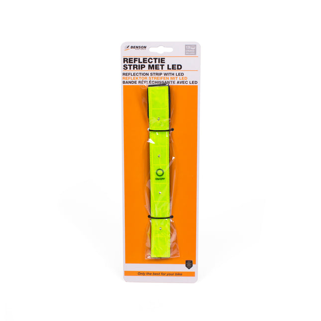 Reflectie strip met LED – afmeting 2,5 x 22,5 cm, 22,5 cm
