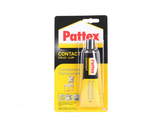 Pattex Contactlijm 50gr - Transparant, Sterke Hechting voor Glas & Hout