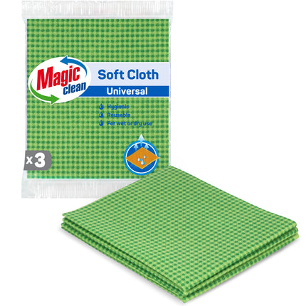 Schoonmaakdoek 3 dlg 15 x 15 cm – Aantal 3 stuks, Afmetingen 32 x 40 cm, 40 cm