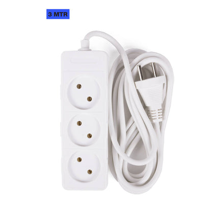 Stekkerdoos 3-voudig, 3m kabel, 2x1.0mm², ideaal voor kantoor.