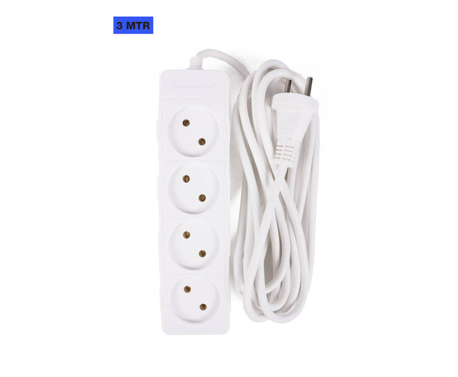 Stekkerdoos 4-voudig, 230V, 16A, 1m & 3m kabel, 3500W max.