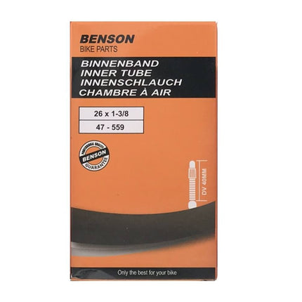 Binnenband 26x1 3/8 Rubber met Dunlop Ventiel voor Soepel Fietsen