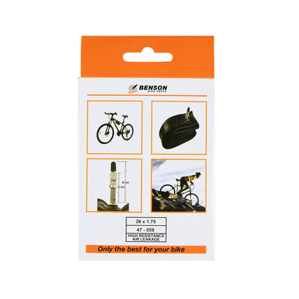 Binnenband 26x1.75 Butyl MBT, Frans ventiel, ideaal voor mountainbikes.