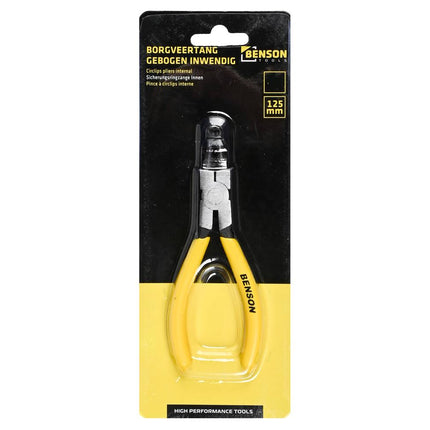 Seegeringzange 125 mm, 45° gebogen, für Innenringe