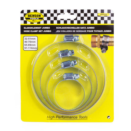 Slangklemmen Set Jumbo 32-114mm Verzinkt IJzer voor Diverse Slangen