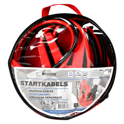 Startkabel 400A, 2,4m met tas - Voor auto's & vrachtwagens