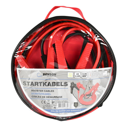 Startkabel 200A, 2,4m Lengte, Inclusief Opbergtas, Voor Voertuigen