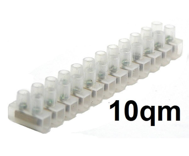 Kroonsteenstrip Transparant 10qm, Set van 10 voor Elektrische Installaties