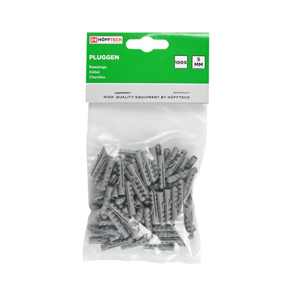 Pluggen 5 mm Nylon 100 st - Voor Muurbevestiging 5.0 x 25 mm
