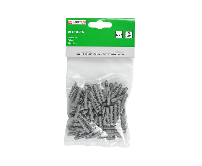 Pluggen 5 mm Nylon 100 st - Voor Muurbevestiging 5.0 x 25 mm
