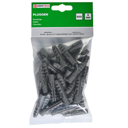 8 mm Nylon Pluggen, 50 stuks, voor Beton/Baksteen Bevestiging