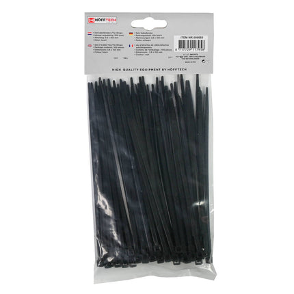 Zwarte Tie Ribs 3.6x150mm, Set van 100, Voor Kabelmanagement
