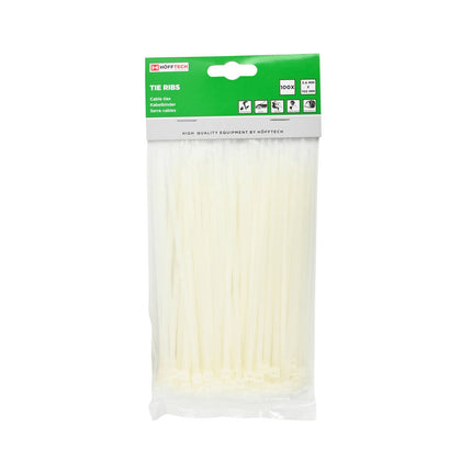 Tie Ribs 3.6x150mm, 100 Stuks, Wit, Voor Kabelbeheer en DIY