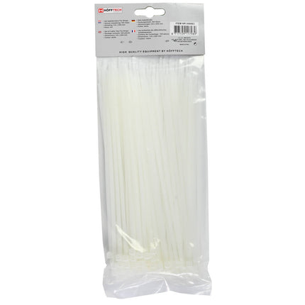 Witte Kabelbinders 3.6x200mm, 100 Stuks, Ideaal voor Kabelbeheer