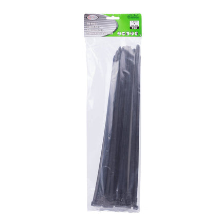 Zwarte Tie Ribs 7.6x370mm, 50 stuks - Bundel en orden kabels.