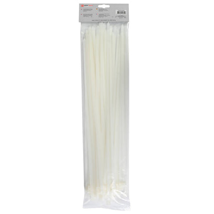 Witte Kabelbinders 7,8x450mm - 50 Stuks - Kabels Organiseren