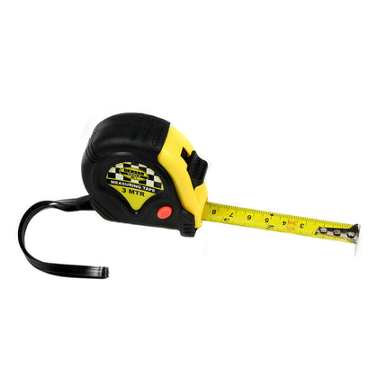 Rubberen Rolbandmaat 3m x 16mm - Precieze Metingen voor Bouwprojecten
