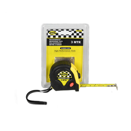 Rubberen Rolbandmaat 3m x 16mm - Precieze Metingen voor Bouwprojecten